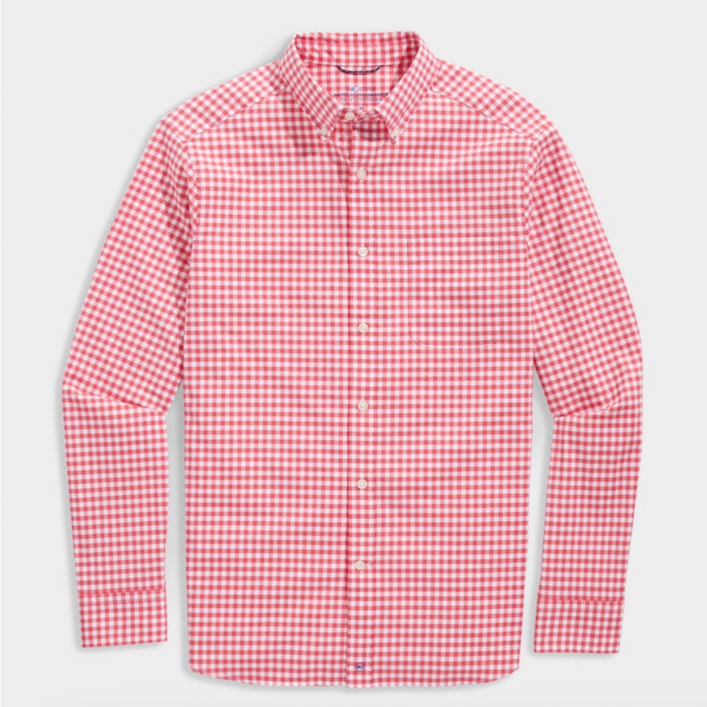 Vineyard Vines Slim Fit Tucker Shirt Size Small Pink